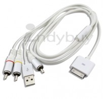 RCA + USB AV TV Video Cable for Apple iPhone 3G iPod Touch Nano